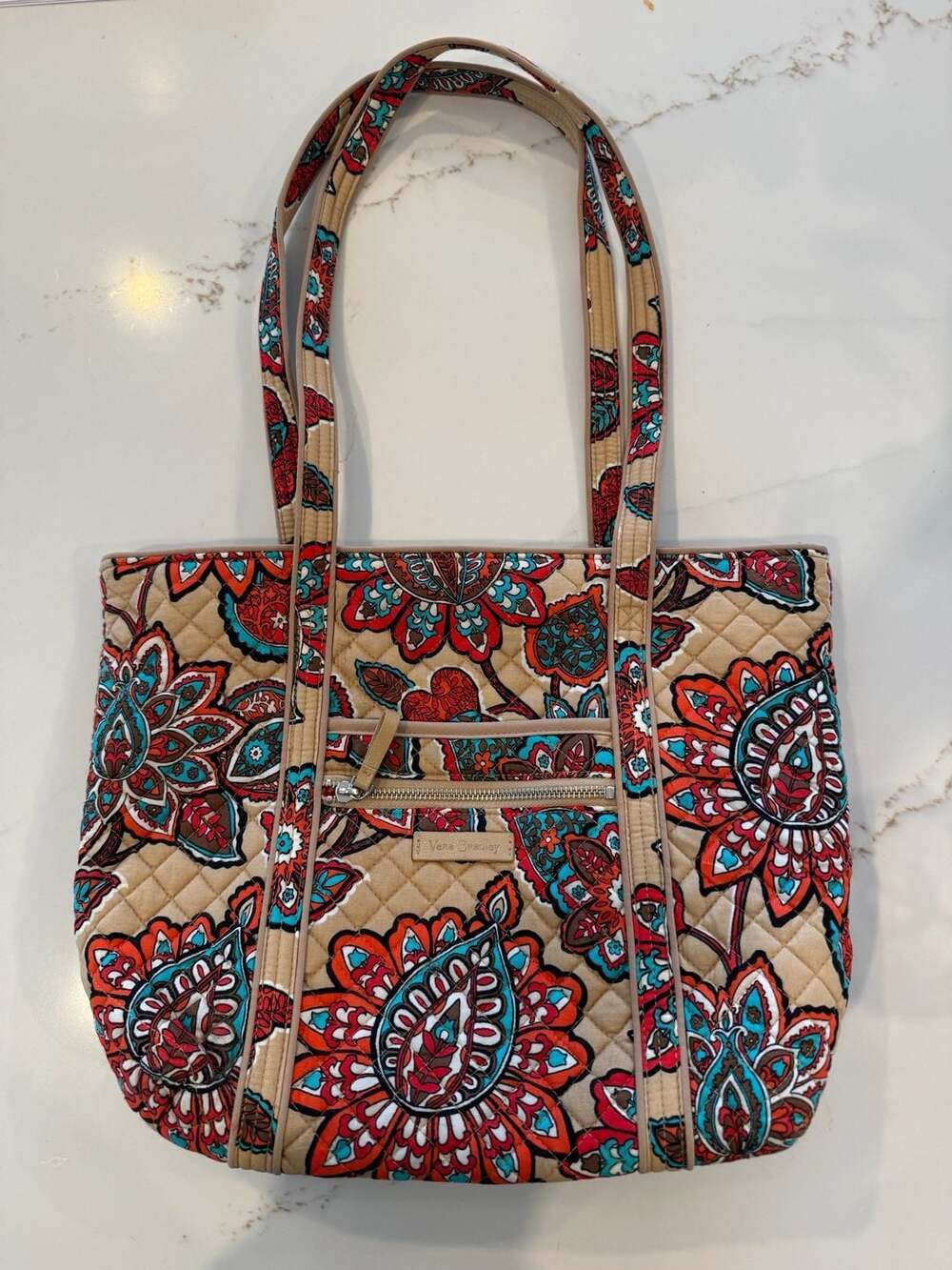 Vera Bradley Glenna Tote Bag in Desert Floral Quilted Cotton